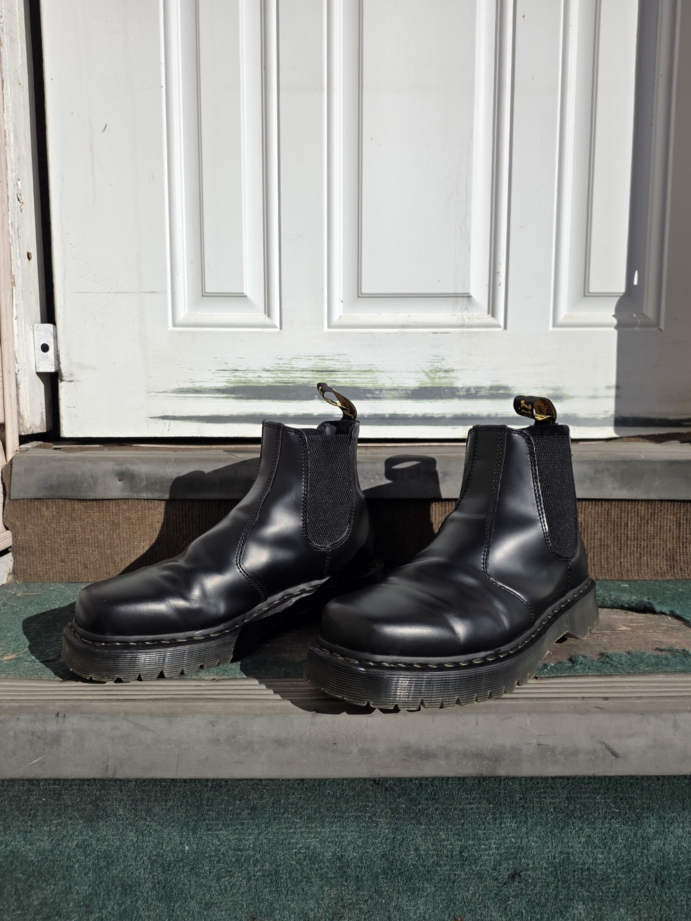 Dr. Martens 2976 Bex Squared Toe Leather Chelsea Boots Black - US Men 10